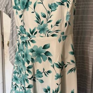 Signature Blue Sleeveless A-Line Midi Dress